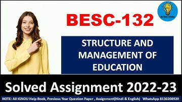 BESC -132  SOLVED ASSIGNMENT 2022-23 | In English | IGNOU  SOLVED ASSIGNMENT 2022-23