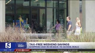 Shoppers enjoy tax-free weekend deals