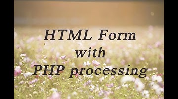 HTML form with PHP processing