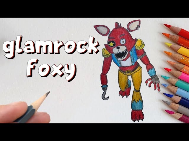 Cómo DIBUJAR a🦊GLAMROCK FOXY de FNAF SECURITY BREACH/How to DRAW GLAMROCK  FOXY from FNAF 