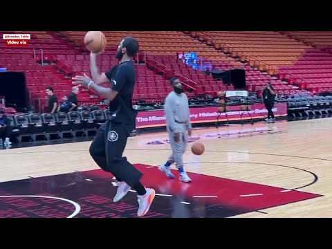 KYRIE IRVING's USUAL VERY EARLY WARMUP ROUTINE BEFORE TONIGHTS GAME VS MIAMI HEAT AT KASEYA CENTER