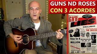 La CANCIÓN MÁS FÁCIL de GUNS N´ ROSES en GUITARRA (Used to love her)