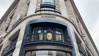 Shut Down Burberry Store On Regent Street, London During Lockdown