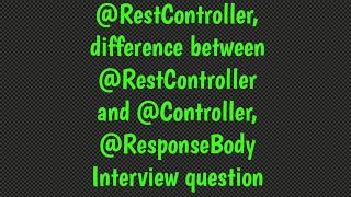 Spring Boot Tutorial In Hindi | @RestController  in Hindi |  @Controller  | @ResponseBody | #10