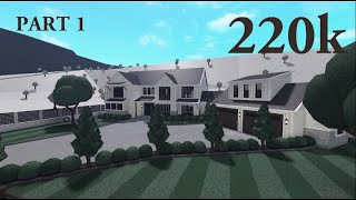 2 Story Modern Farmhouse Exterior Part 1  |Speedbuild     |Welcome to Bloxburg