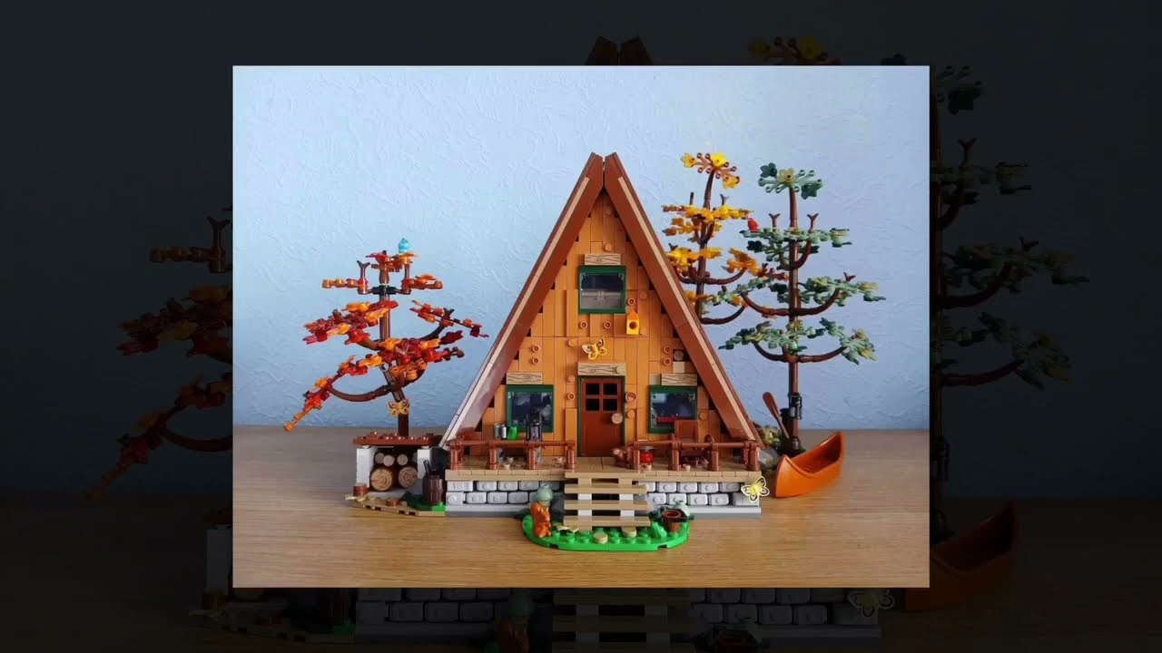 Lego A-Frame Log Cabin | Timelapse Of Building Process
