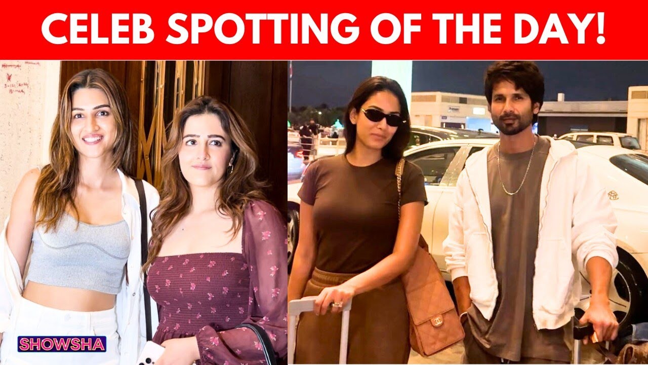 Kriti & Nupur Sanon Get Papped At Manish Malhotra's House, Shahid Flies Away With Wife Mira I WATCH