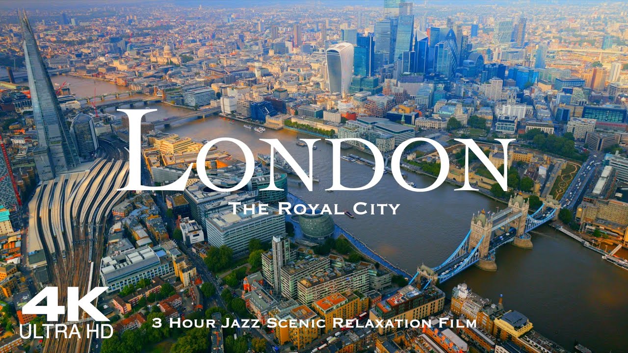 4K] Best of LONDON 2025 🇬🇧 3 Hour Drone Aerial Piano