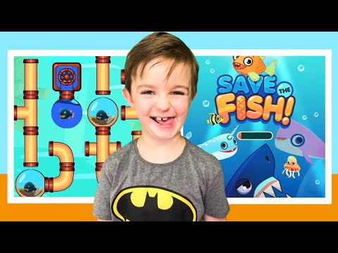 SAVE THE FISH: PULL THE PIN, WATER PIPES & CAT ATTACK! 🐠🚰 | Ima and Jessy