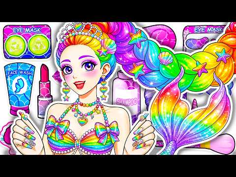💖Paper DIY💖KPOP DEMON HUNTERS PRINCESS MERMAID RUMI HUNTRIX Skincare + Makeup💐Blind Bag ASMR [4K]