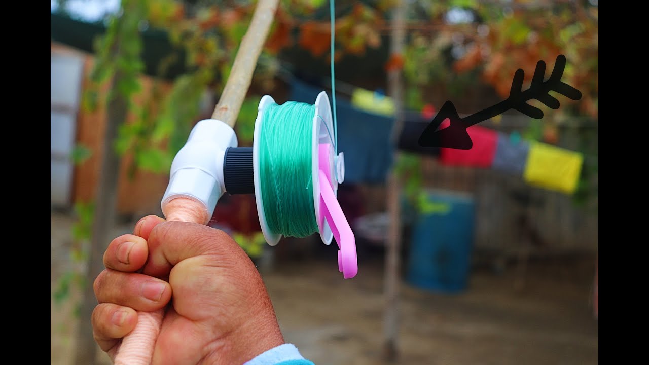 Como hacer una #caña de pescar casera/how to make a homemade fishing #rod 