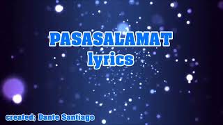 Video thumbnail of "Pasasalamat with lyrics"