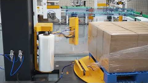 Auto Carton Packing and Cobot Palletizing System with Pallet Wrapping Machine for Cartons Boxes Pack
