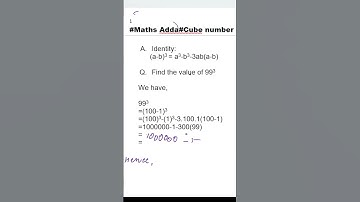 # Finding cube of a number  using algebraic identities.   #Class 9   #Maths Adda Academy. #Class 8