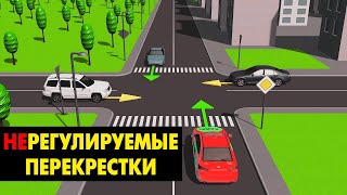 Проезд равнозначных и неравнозначных дорог. ПДД 2021 Украины