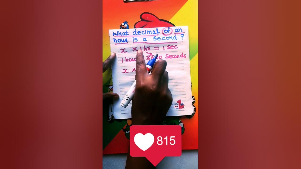 what-decimal-of-an-hour-is-a-second-maths-basics-easy-stepbystep