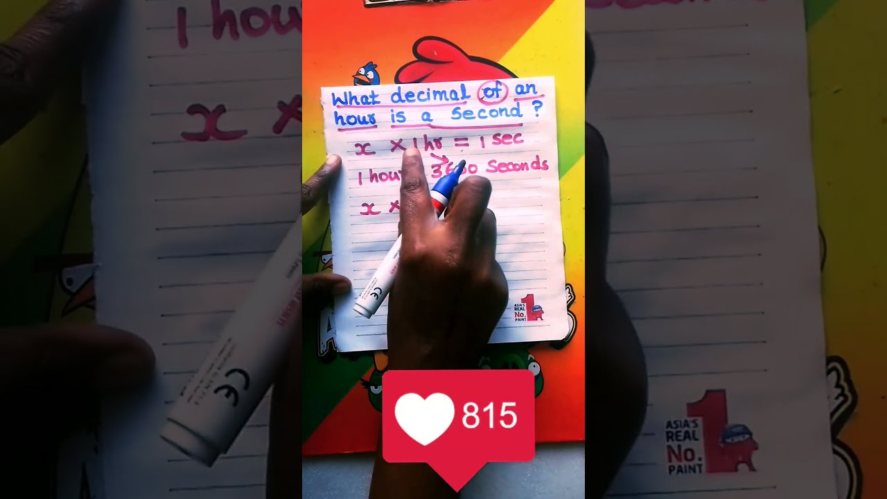 What Decimal Of An Hour Is A Second maths basics easy stepbystep What Decimal Of An Hour Is A Second maths basics easy stepbystep