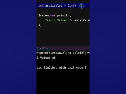Java ASCII Character Code #shorts #java #trending #programming #coding ...