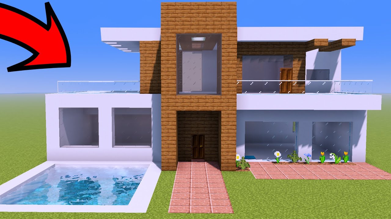 Minecraft Tutorial : CASA ULTRA MODERNA SIMPLES 