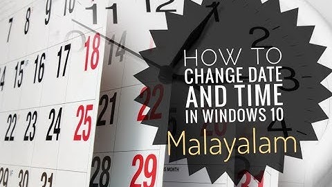 How to set the time and date within Windows 10 in malayalam