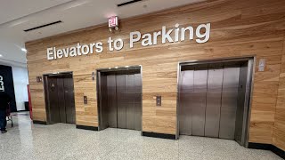 Mitsubishi Parking garage elevators near Target, Harlem Irving Plaza, Norridge Illinois