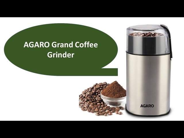 AGARO Grand Coffee Grinder, Stainless Steel Electric, Capacity 60 GMS Dry  Coffee Bean, Silver