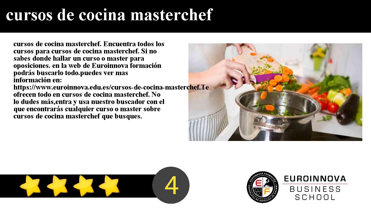 cursos de cocina masterchef - YouTube