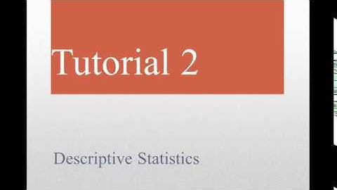 Stata Tutorial 2 Descriptive Statistics by Zina Nimeh