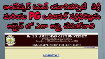 dr br ambedhker open university pg °ree original certificate