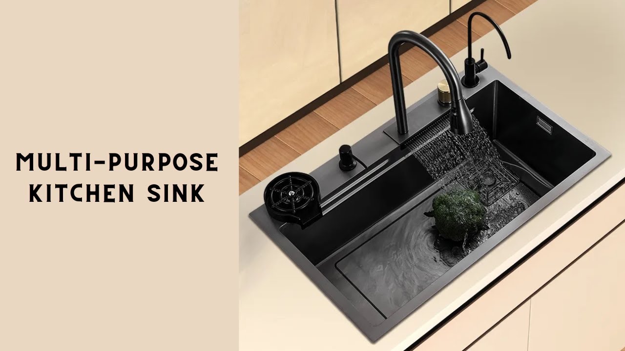 Stainless Pull Out Faucet Nano Multifunctional Kitchen Sink