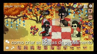 como falar usando as bolhas de pensamento(facil)#ponytown