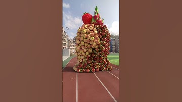 Sydney vs Apple people collision and scattering 4cd animation#UnzipAnimation#SpecialEffects