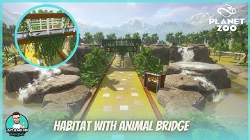 Planet Zoo : Nile Monitor Habitat with animal bridge | speedbuild/tutorial