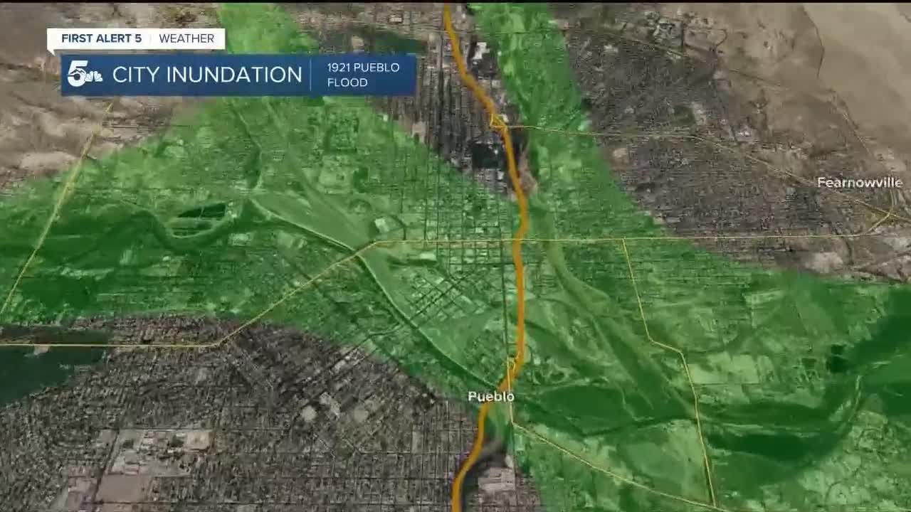 How did the Pueblo Flood of 1921 happen