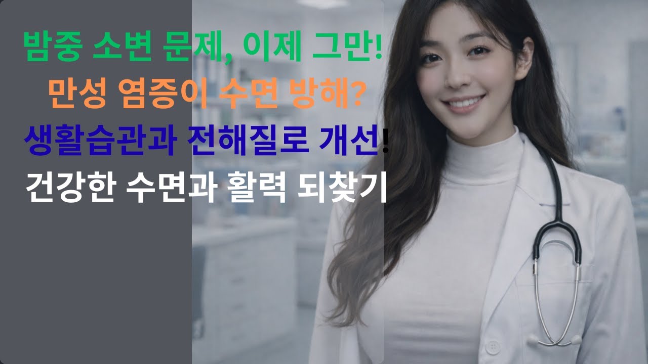 밤중 소변 문제, 이제 그만!만성 염증이 수면 방해?생활습관과 전해질로 개선!건강한 수면과 활력 되찾기