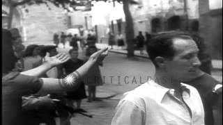 Allied troops inspect French civilians for spy in Calais,Southern France during O...HD Stock Footage