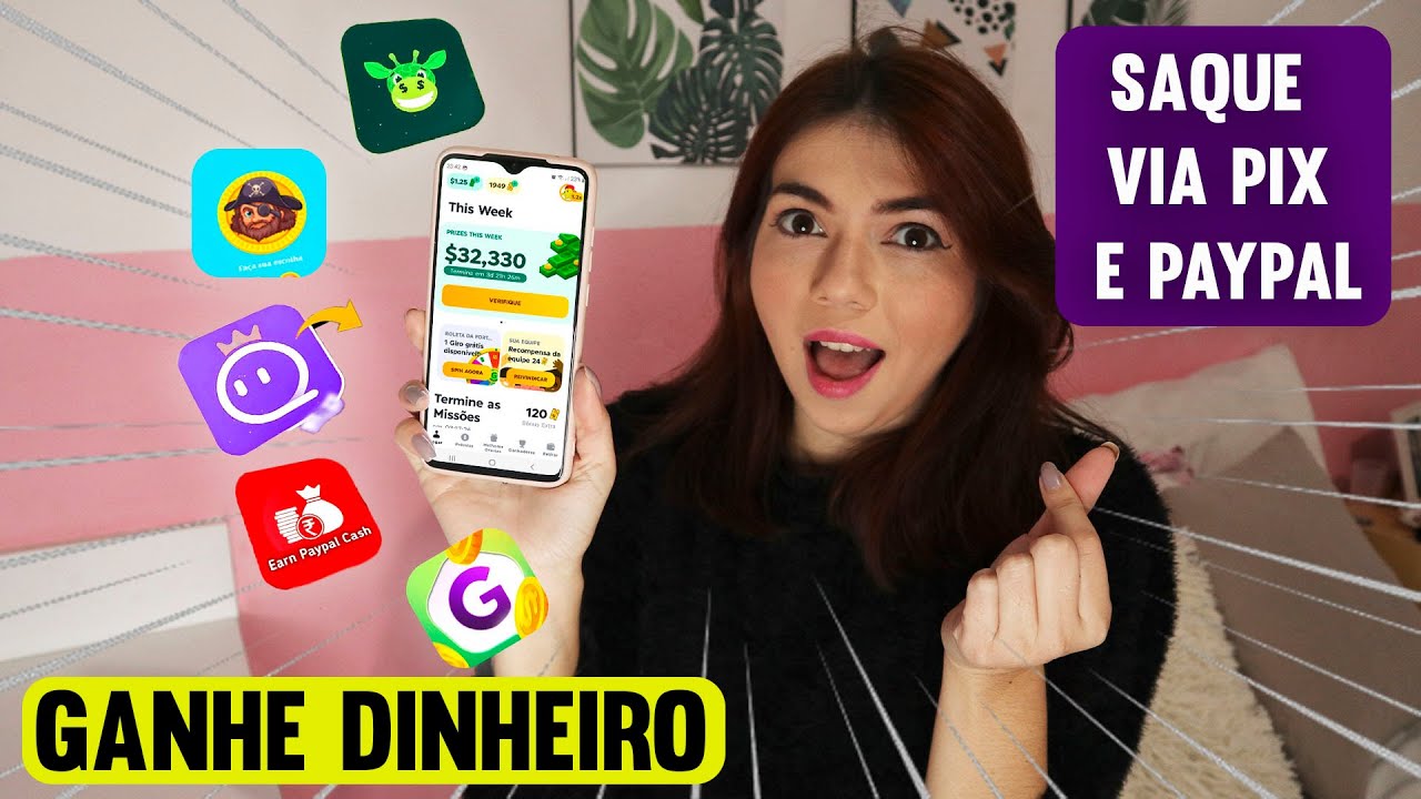 5 APPS NOVOS DE RENDA EXTRA SAQUE VIA PIX E PAYPAL