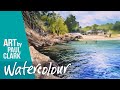 How to Paint a Seascape in Watercolour - on a Holiday in Ibiza.