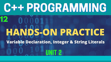 Hands-On Practice - Variable Declaration, Integer & String Literals (Urdu/Hindi)