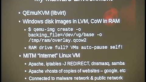 Shmoocon 2013  Malware Analysis  Collaboration, Automation & Training