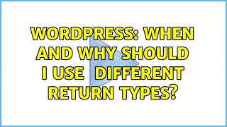 Wordpress: When and why should I use $wpdb different return types?