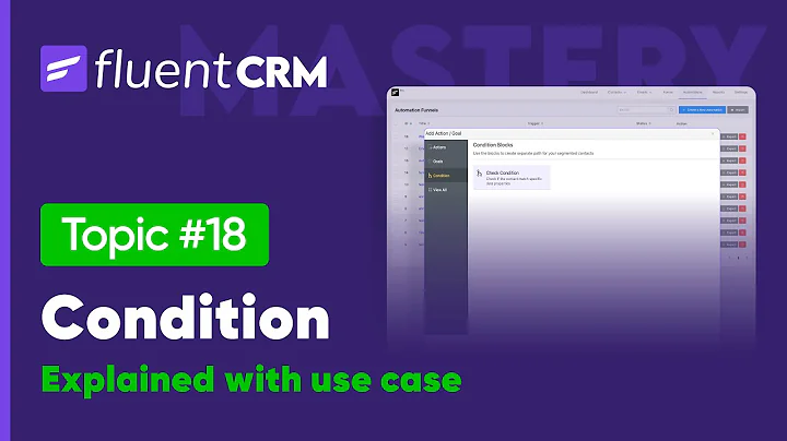 Email Automation Conditions Explained With Use Case | FluentCRM