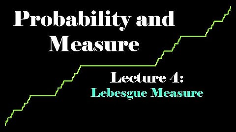 Probability and Measure, Lecture 4: Lebesgue Measure