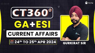 GA & ESI Current Affairs RBI NABARD SEBI Preparation | Current Affairs MCQs PDF | CT 360 by EduTap