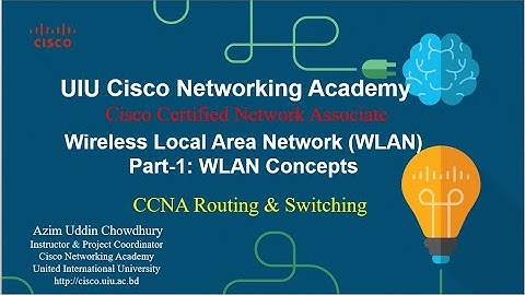 Wireless Local Area Network (WLAN) -01 WLAN Concepts (Theory)