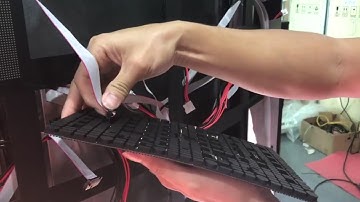 Assemble the P2.5 Flexible LED Modules on the curved LED cabinet