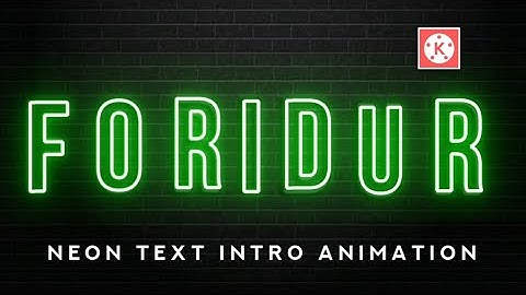 Create Neon Text Intro Animation  With Pixellab & Kinemaster || TECH FR ||