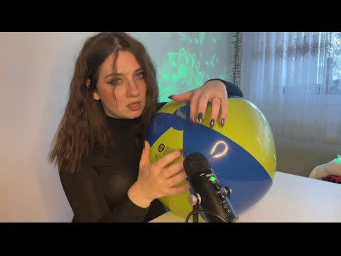 ASMR | Deflating BeachBall, Kissing Asmr And Spit Painting Sounds , ASMR Triggers ❤️❤️💋😍