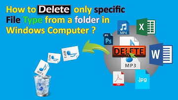 How to delete only specific file type from a folder in Windows Computer ?