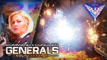 【C&C Generals Evolution】1v3 Brutal AI  [Max Settings]